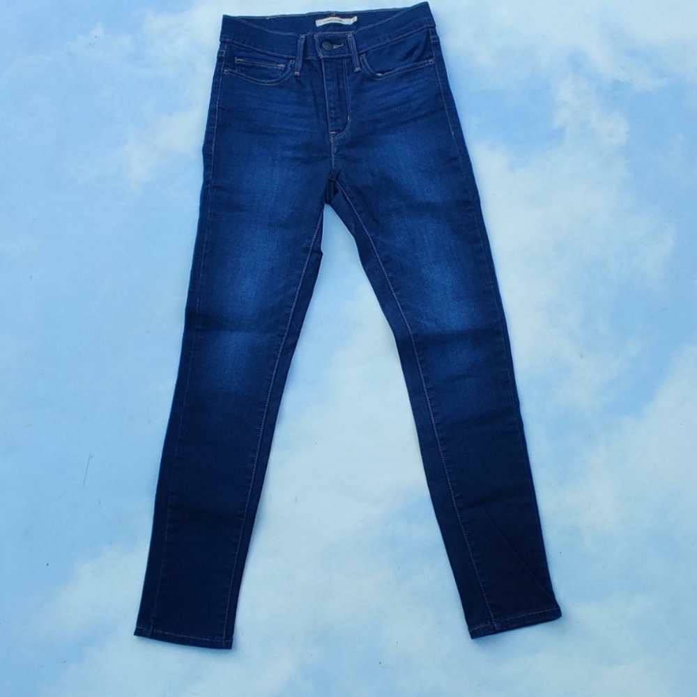 Levi's Dark Blue Jeans Dark Wash Denim Blue Jeans Skinny Jeans